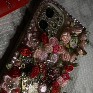 Homemade phone case Iphone, garden themed Size 12